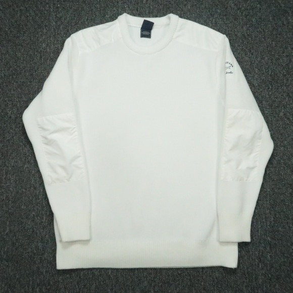 Paul & Shark Sweater Mens Large White Pullover Crew Waffle LQQK Studio